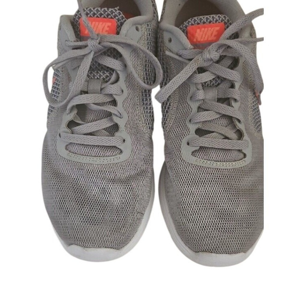 Nike Revolution 3 Women Running Shoes Wolf Grey Hyper Orange 8.5 819303 002 Gym - Picture 8 of 9